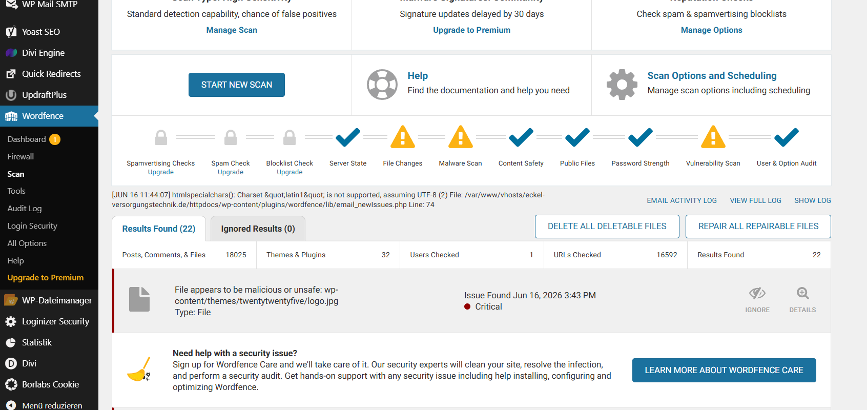 WordPress users screen showing ten administrator accounts including fake admins admin_lin, adminlin, and adminix using a fake wordpress.org email address